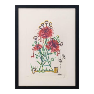 Salvador Dali "Carnation (Keys)" Etching, 1972 For Sale