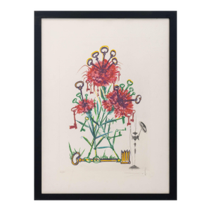 Salvador Dali "Carnation (Keys)" Etching, 1972
