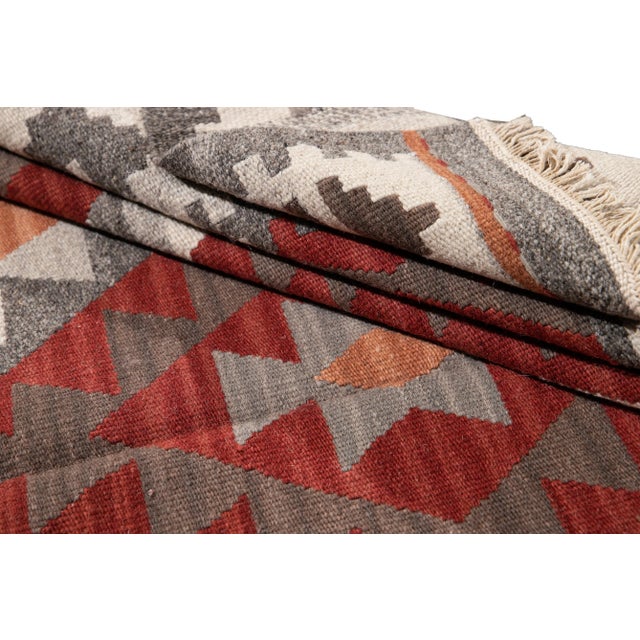 Textile 21st Century Modern Kilim Rug 4' 10'' X 6' 10'' For Sale - Image 7 of 12