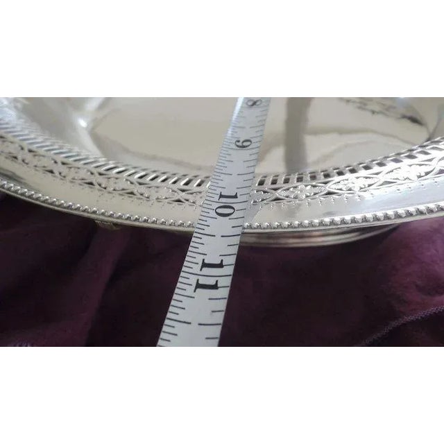 Old Sheffield Oval Bowl Basket c 1800 For Sale In Denver - Image 6 of 9