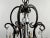 Art Nouveau Late 20th Century French Art Nouveau Style Metal & Crystal 6 Light Scroll Chandelier For Sale - Image 3 of 11