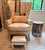 Contemporary Tall Embroidered Wingback With Footstool For Sale - Image 3 of 13
