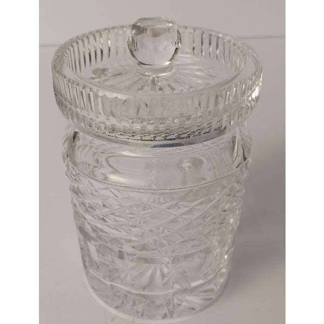 Antique 925 Baltimore Rose Jelly Server With Waterford Crystal Jelly