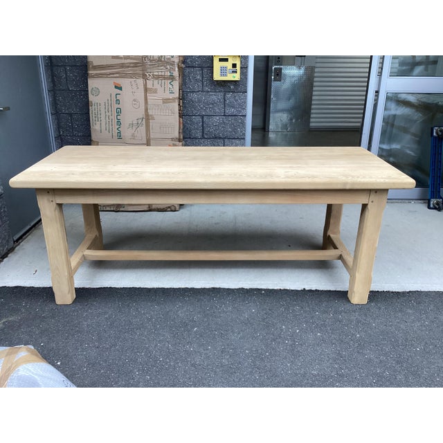 Vintage French Weathered Oak Fram Table For Sale - Image 9 of 12