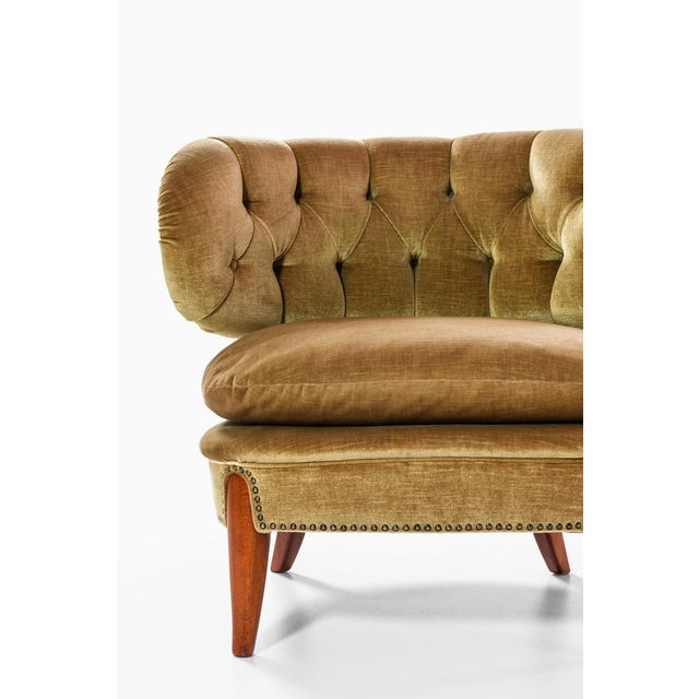 Easy Chairs in Beech and Velvet attributed to Otto Schulz, 1936, Set of 2 For Sale - Image 3 of 7