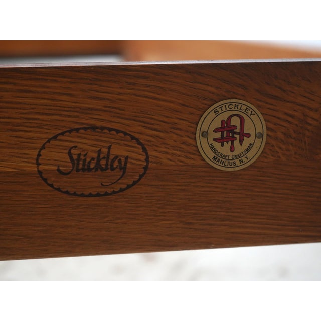 Stickley Queen Size Mission Oak Arts & Crafts Bed For Sale - Image 15 of 16