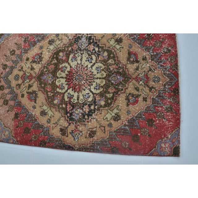 1950s Geometric Bohemian Area Carpet For Sale - Image 9 of 10