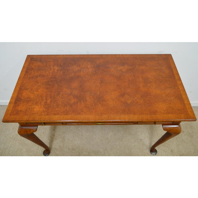 Wood Kittinger Burled Walnut Desk For Sale - Image 7 of 14