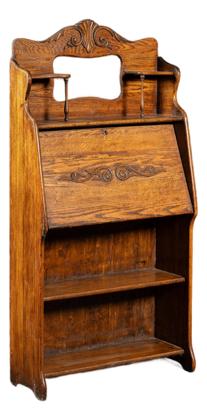 Early 20th Century Oak Drop-Front Secretary Desk