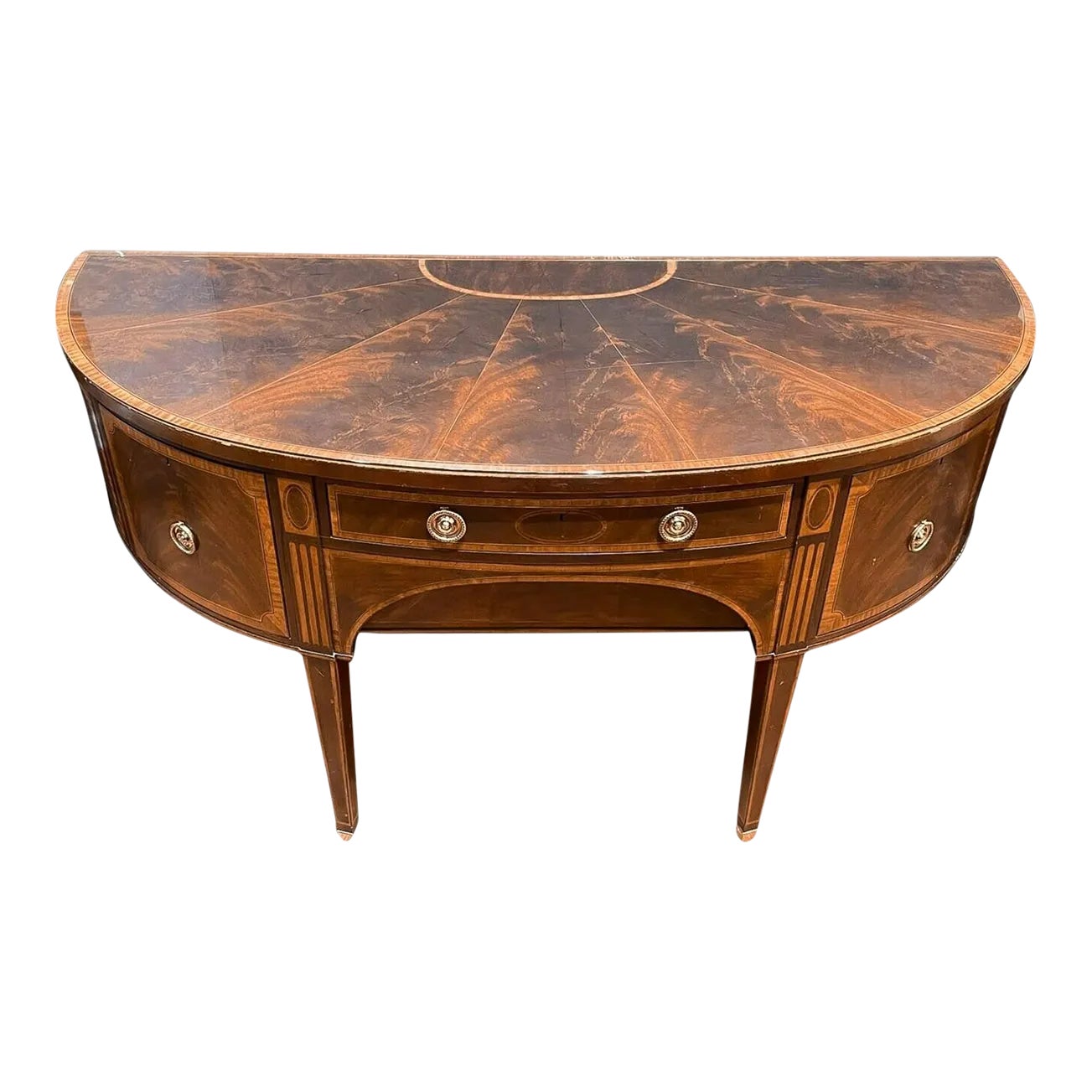 1990s Baker Furniture Colonial Williamsburg Inlaid Mahogany Sideboard ...