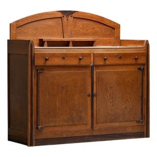 Art Deco Bar Cabinet in Oak and Coromandel, Europe, 1930 For Sale