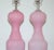 Metal Vintage Murano Glass Lamps Pink For Sale - Image 7 of 8