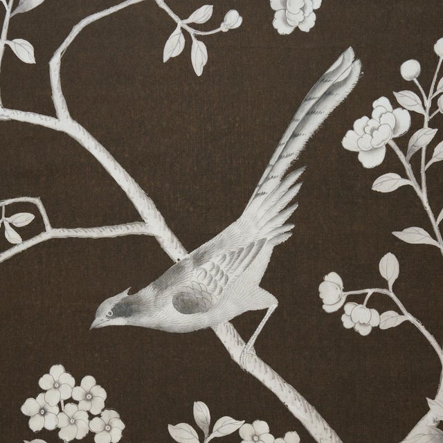 Schumacher SAMPLE - Schumacher X Mary McDonald Chinois Palais Fabric In Chocolate For Sale - Image 4 of 6