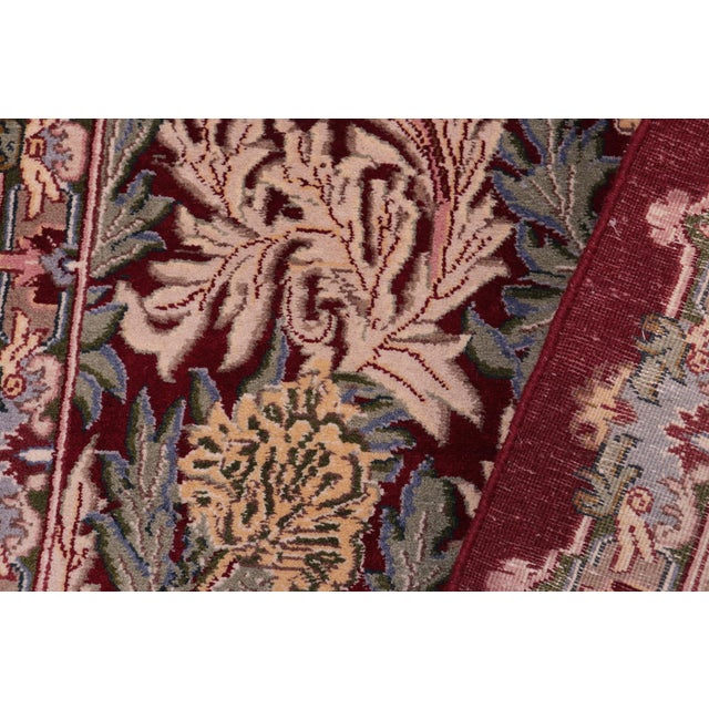Textile Shabby Chic 1990's Pak-Persian Red/Red Wool Rug - 2'1'' X 3'9'' For Sale - Image 7 of 9