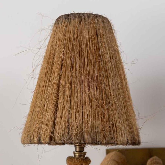 Adrien Audoux and Frida Minet 1950s French Rope Double Arm Sconce by Audoux-Minet For Sale - Image 4 of 8