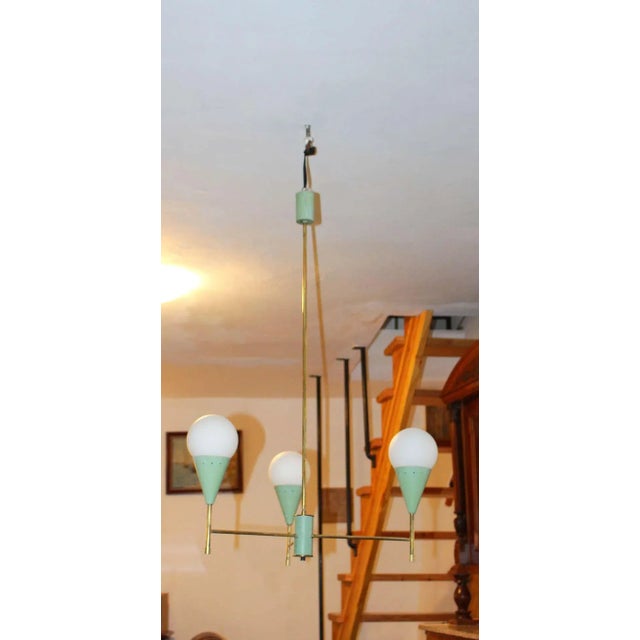 Metal Chandelier by Stilnovo For Sale - Image 7 of 8