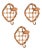 Round Coat Hooks in Rattan and Wicker by Franco Albini, Italy, 1960s, Set of 3 For Sale