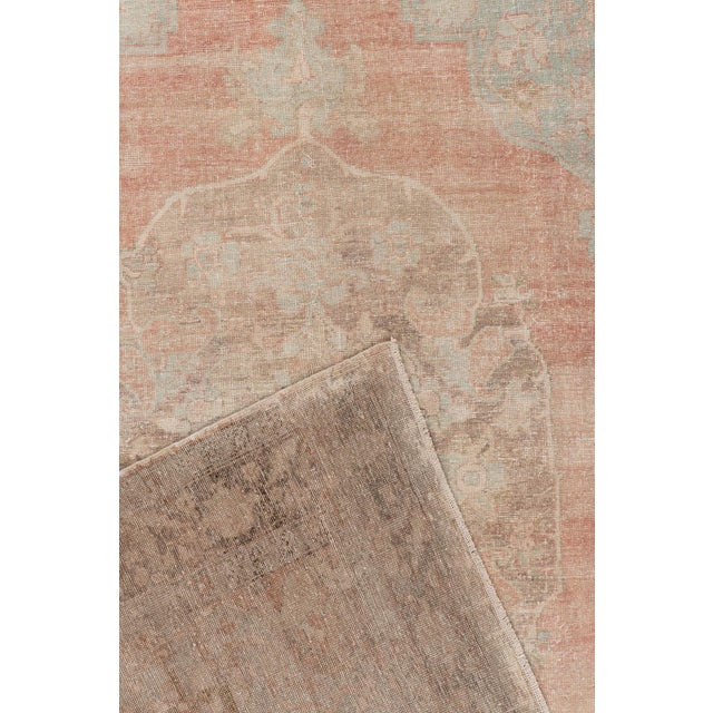 Turkish Vintage Circa 1940 Turkish Oushak Rug 7'5 X 11'2 For Sale - Image 3 of 7