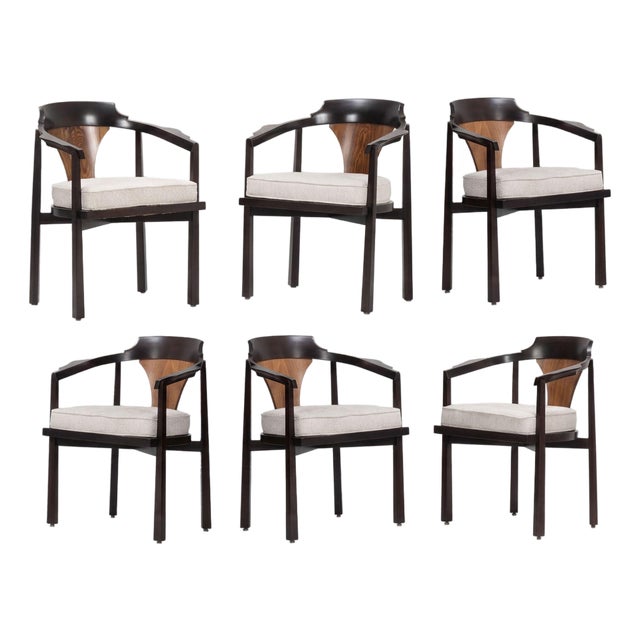 Edward Wormley for Dunbar Six Dining Chairs,Model 935 "Horseshoe Chairs" 1965c. For Sale