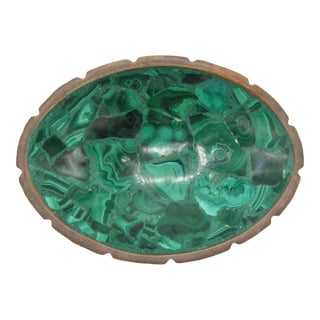 Mid Century Modern Malachite Dish For Sale