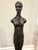 Late 20th Century Pair of Giacometti Style Male & Female Figural Sculptures on Marble Bases For Sale - Image 9 of 17