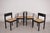 A refined set of four chairs designed by Vico Magistretti for Schiffini in the 1970s, an iconic example of essential and...