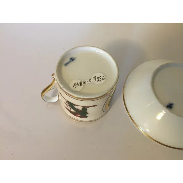 Ceramic Antique Early 19th Century French Empire Porcelain La Courtille Tea Cup & Saucer - A Pair For Sale - Image 7 of 13