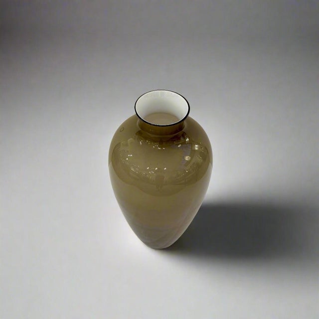 Transparent 1980s "Cinese" Large Italian Art Glass Vase by Paolo Venini For Sale - Image 8 of 11