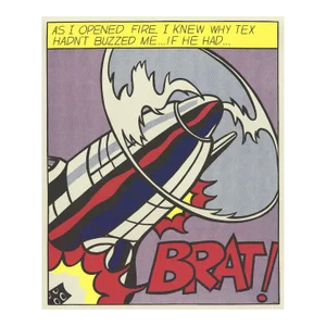 1997 Roy Lichtenstein 'As I Opened Fire (Panel 1 of 3)' Pop Art Multicolor Netherlands Offset Lithograph