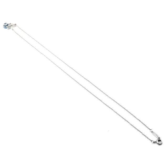 Tiffany & Co. Victoria Platinum Diamond Aquamarine Pendant Necklace For Sale - Image 9 of 9