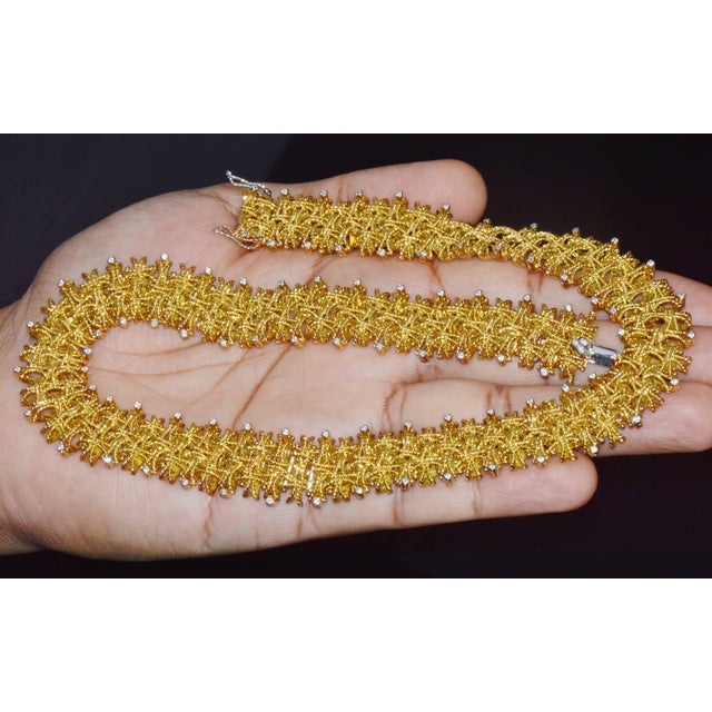 Metal Late 20th Century Roberto Coin Barocco 1.36ct Diamond Soild 18k Yellow Gold Collar Necklace 124.9g For Sale - Image 7 of 15