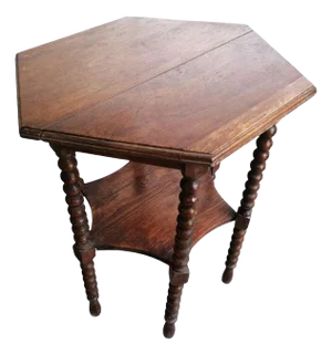 Rustic Hexagonal Wooden Coffee Table