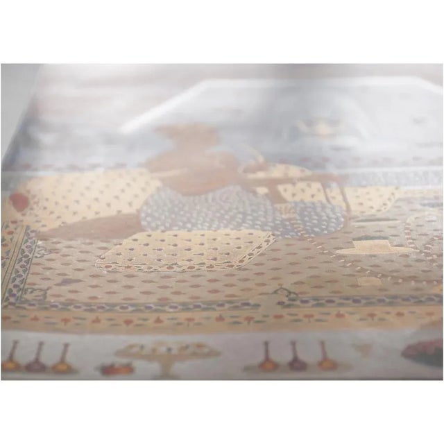 Paper 1950 Prince Sayyid Niyaz Khan byRai Bitchitr , Gold-Leafed Offset Lithograph For Sale - Image 7 of 13