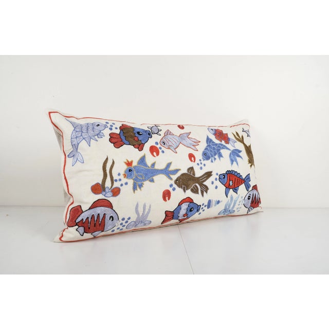 Suzani Fish Bedding Pillow Cover Suzani is an exquisite fabric, every piece is unique but can also contain small...