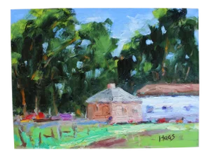Modern Impressionist Oil Painting, Plein Air California