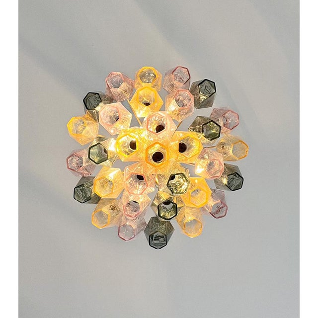 Poliedri Murano Glass Chandelier by Carlo Scarpa, 1990s For Sale - Image 16 of 18