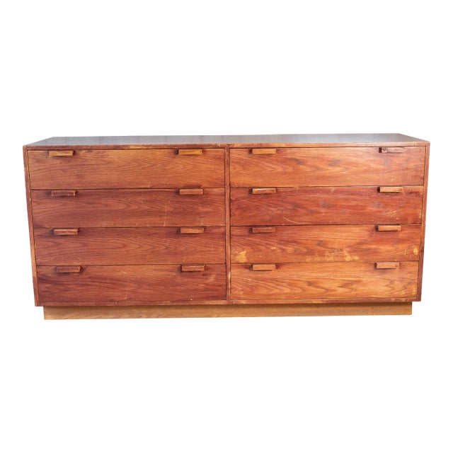1970s Charles Webb Eight-Drawer Oak Dresser For Sale