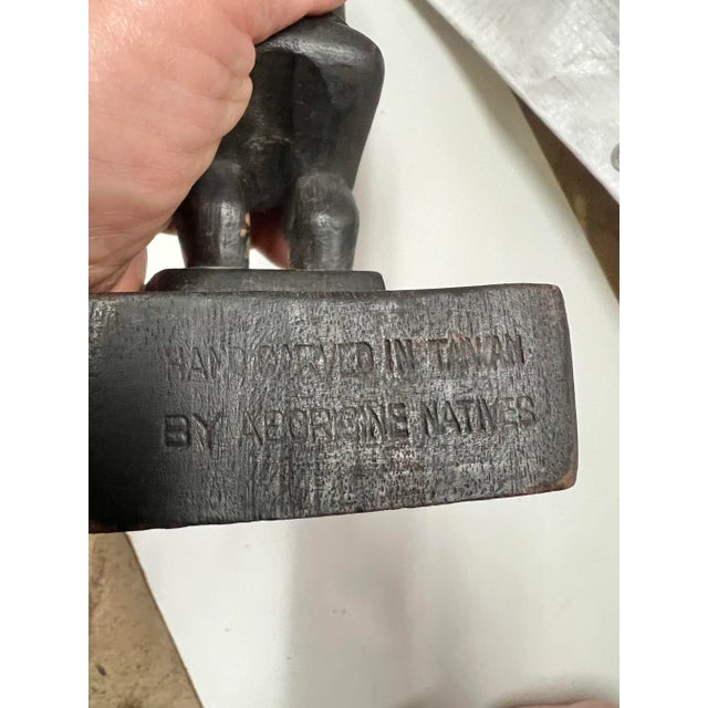 Original Vintage Hand Carved Statue by Aboriginal Natives For Sale In West Palm - Image 6 of 7