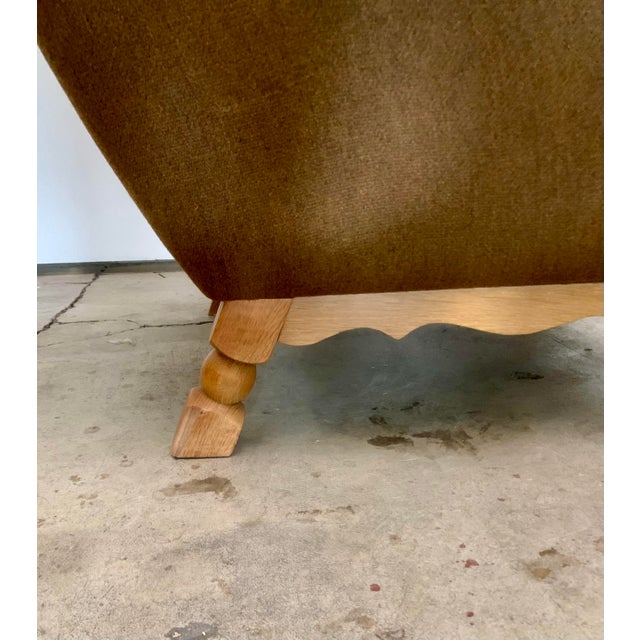 Danish Modern Highback Lounge Chair in Style of Henning Kjærnulf, 1960s For Sale - Image 10 of 16