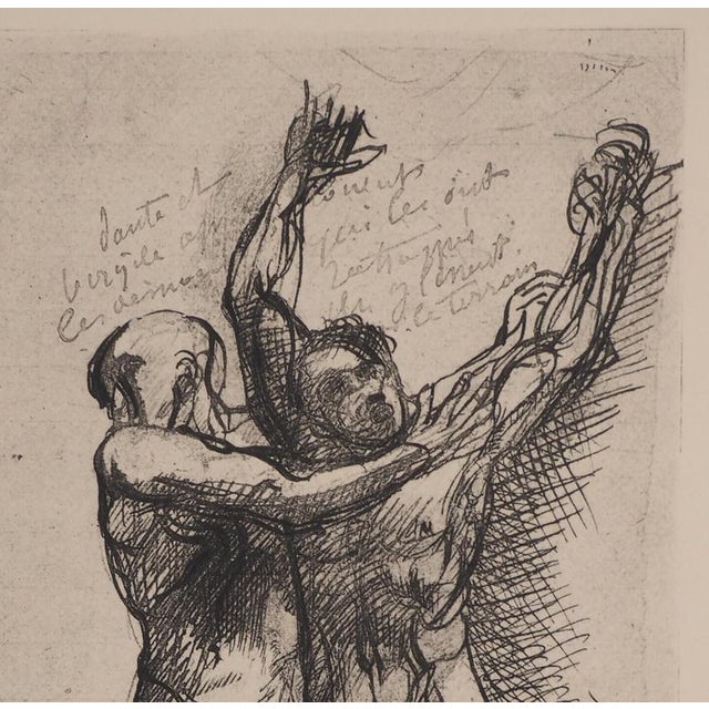 After Auguste Rodin, Nude, Dante, The Terror, Engraving For Sale - Image 4 of 7