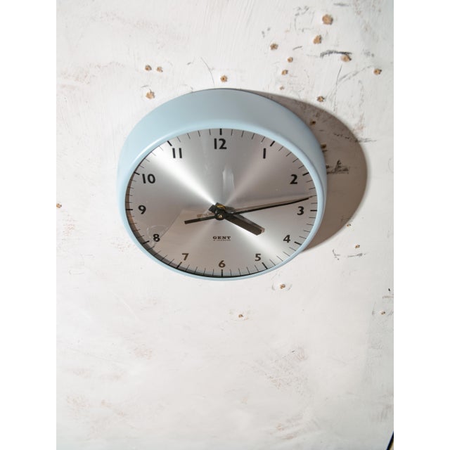 Metal Slave Clock from Gent of Leicester, England, 1960s For Sale - Image 7 of 10