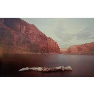 1982 Wanda Hammerbeck Lakes & Cliffs Vintage Photograph Ink Signed Wear For Sale