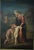 A beautifully evocative antique Italian School oil painting depicting The Holy Family Meeting the Infant Saint John the...
