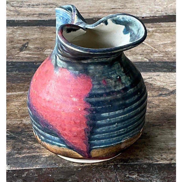 Mid-Century Modern Vintage Original Studio Pottery Vase For Sale - Image 3 of 12