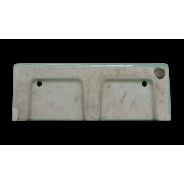 Vintage Green Porcelain Surface Mount Wall Soap Dish For Sale - Image 6 of 6