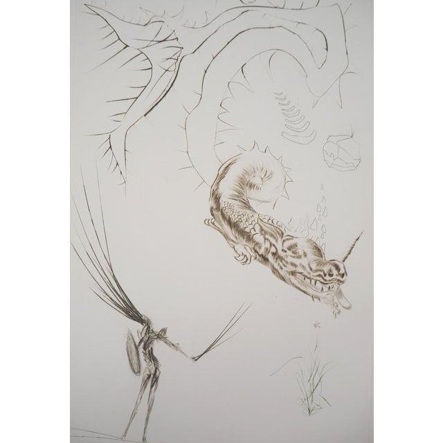 Salvador Dali, Tristan and the Dragon, 1970, Original Etching For Sale - Image 8 of 8