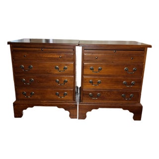 Keller Furniture Co. Solid Oak/Wood Nightstands. For Sale