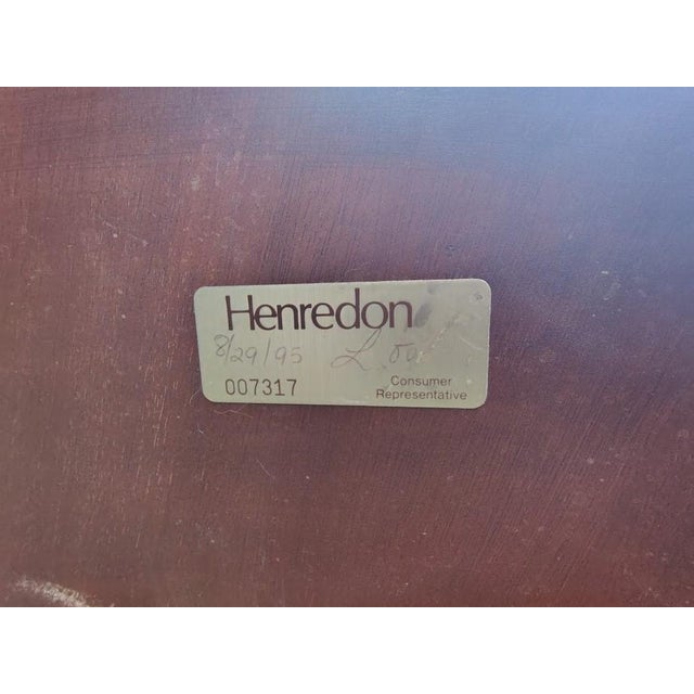 1990s Large Mahogany Dining Table With Inlaid Bands by Henredon For Sale - Image 11 of 11