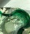 Mid-Century Handblown Green and Gold & Silver Foil Sommerso Swirl Catchall For Sale In Houston - Image 6 of 10