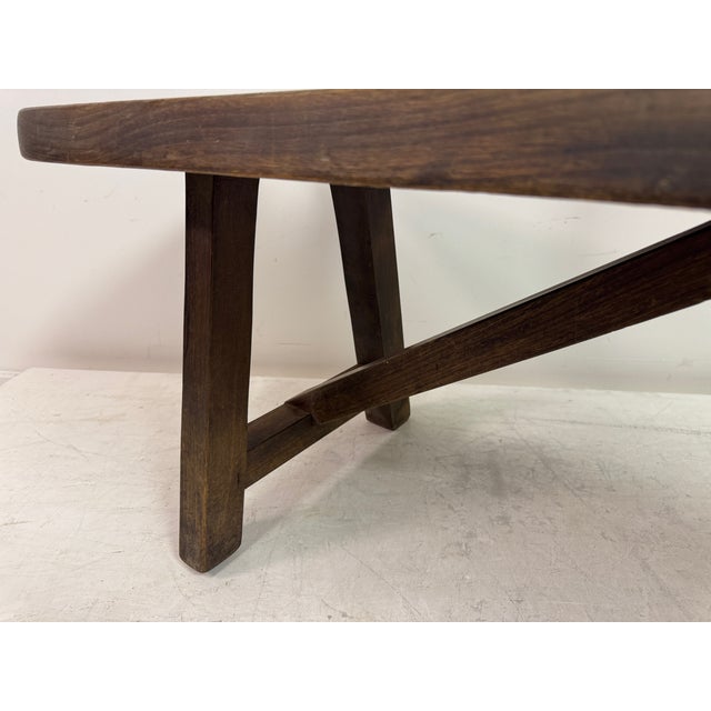 Mid-Century Sculptural Elm Bench, 1960s For Sale - Image 14 of 18